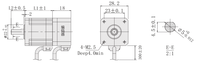 28闭环步进电机尺寸图